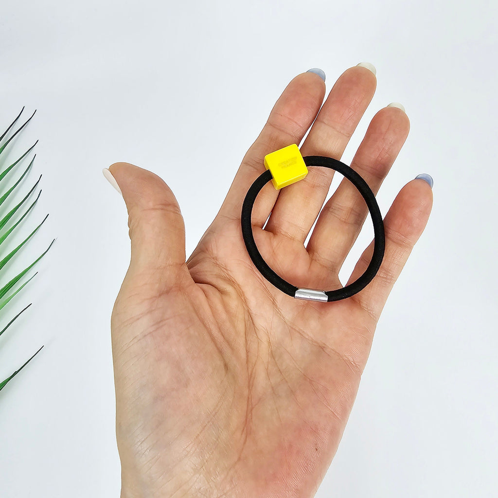 New Color Mini Square Cube Ponytail Elastic (0.6 Inch) / Simple Cute Ponytail Holder / Hair Accessory for Woman / French Hair Tie