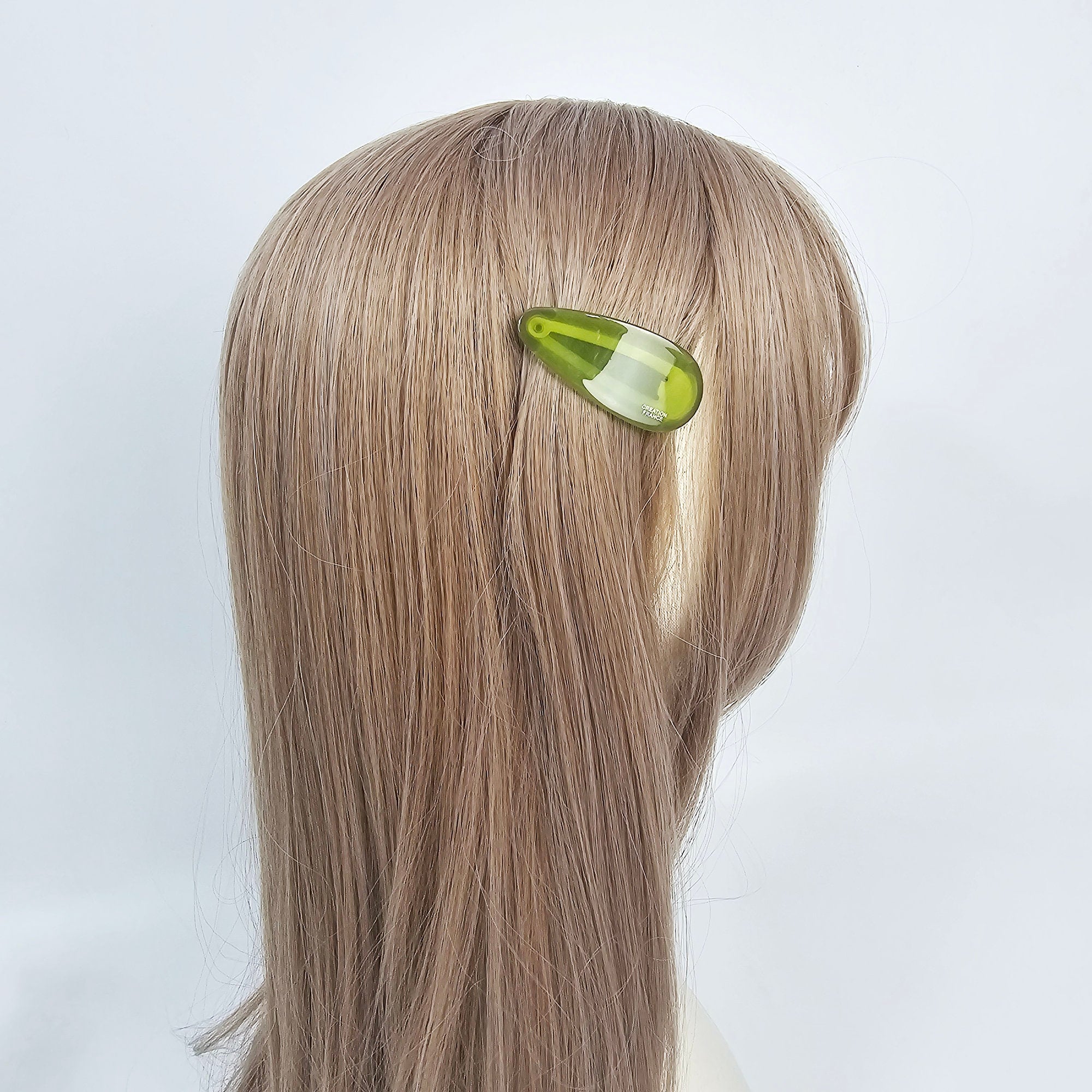 Simple Flat Round Triangle Hair Clip (2.2 Inch) / Tortoise Marble Hairgrip Barrette / French Hair Pin / Tic Tac Hair Clip Pin