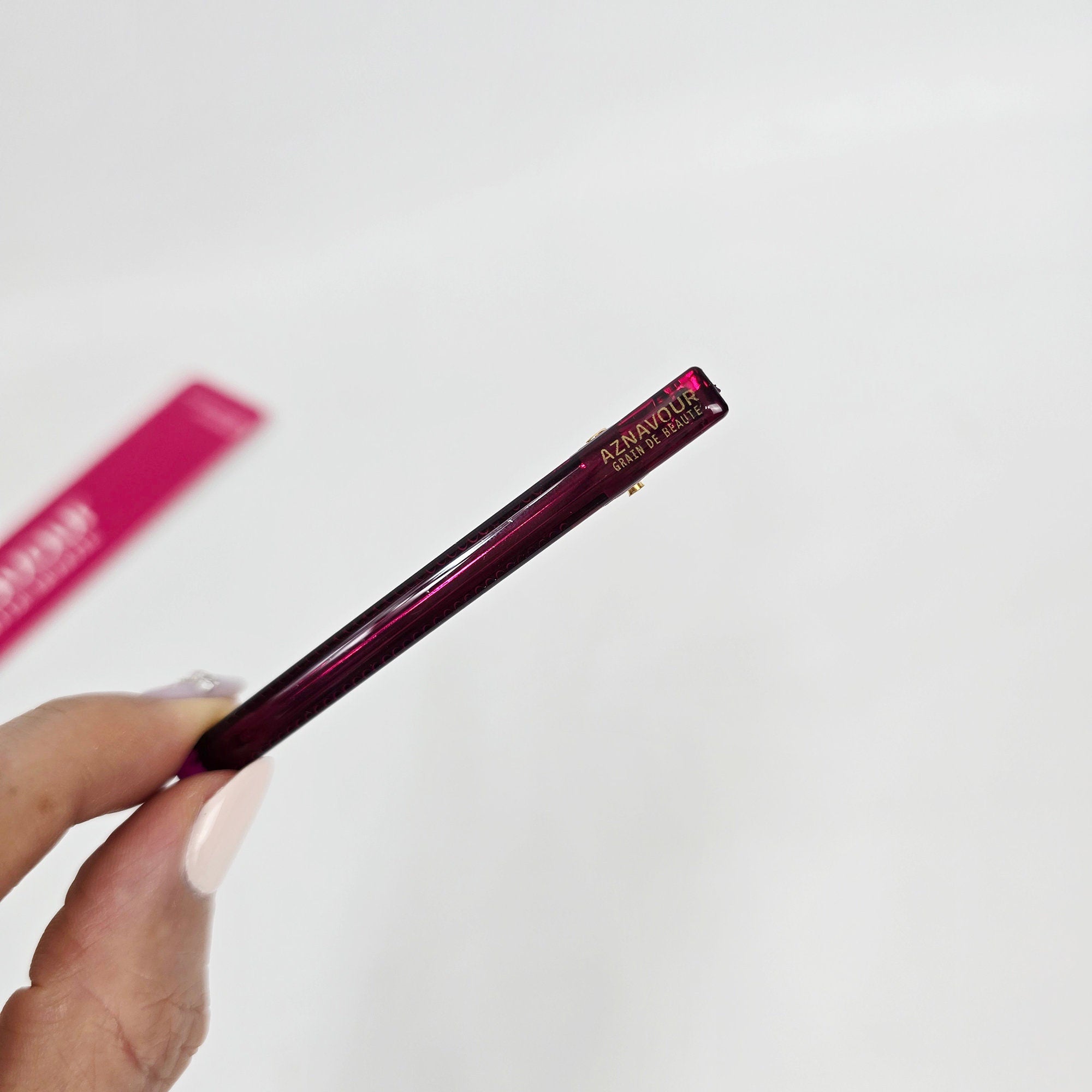 Luxurious Clear Slim Straight Side Hair Claw (3.1 Inch) / Elegance French Hair Pin / Hair Barrette for Woman