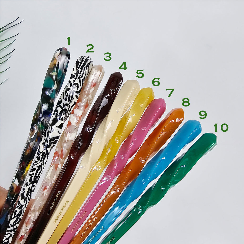New Color Twist Hair Stick (6.9 Inch) / French Hair Pin / Hair Fork for Thick Hair