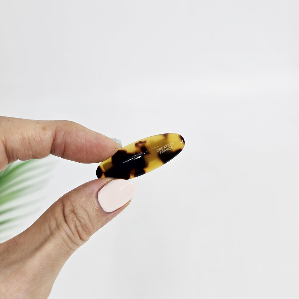 Luxurious Ultra-Mini Slim Oval Hair Clip (1.7 Inch) / Vivid Color French Pin / Alligator Hair Clip for Woman