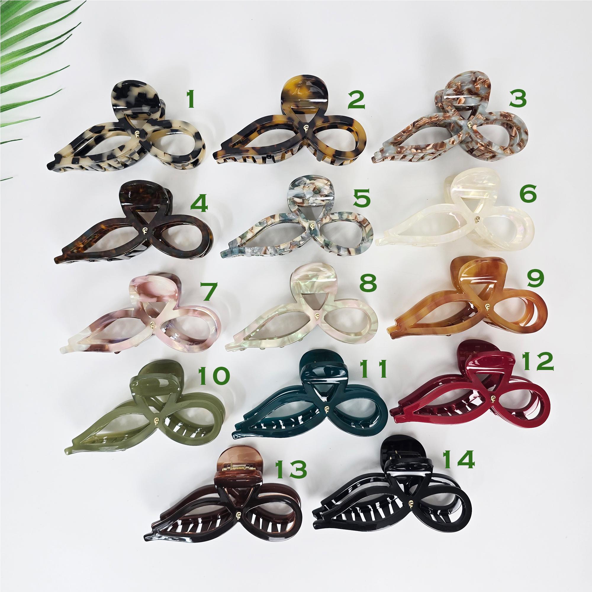 Luxurious Tailed Ribbon Updo Hair Claw (4.3 Inch) / Elegance French Hair Pin / Hair Barrette for Woman