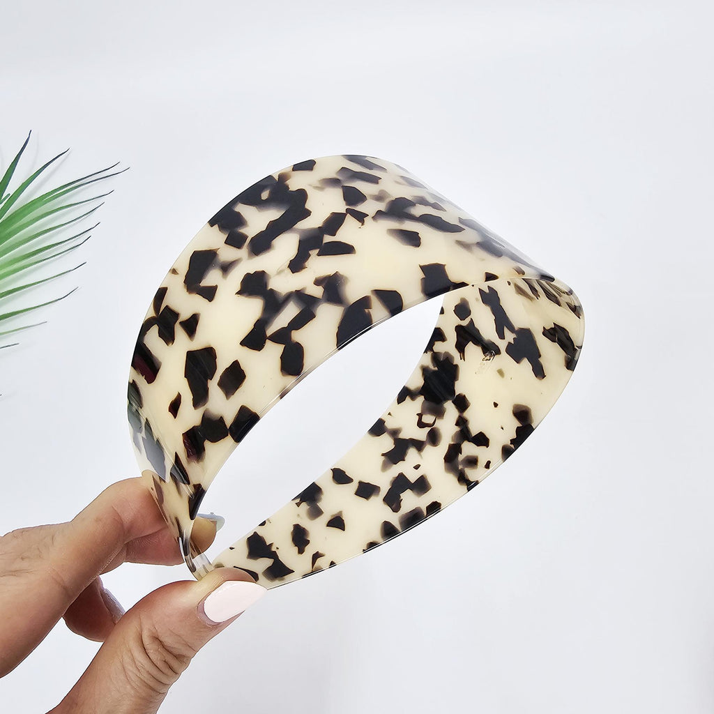 Leopard Print Broadband Full-Cover Wide Headband (2.3 Inch) / Hair Accessories for Woman / Alice Headband