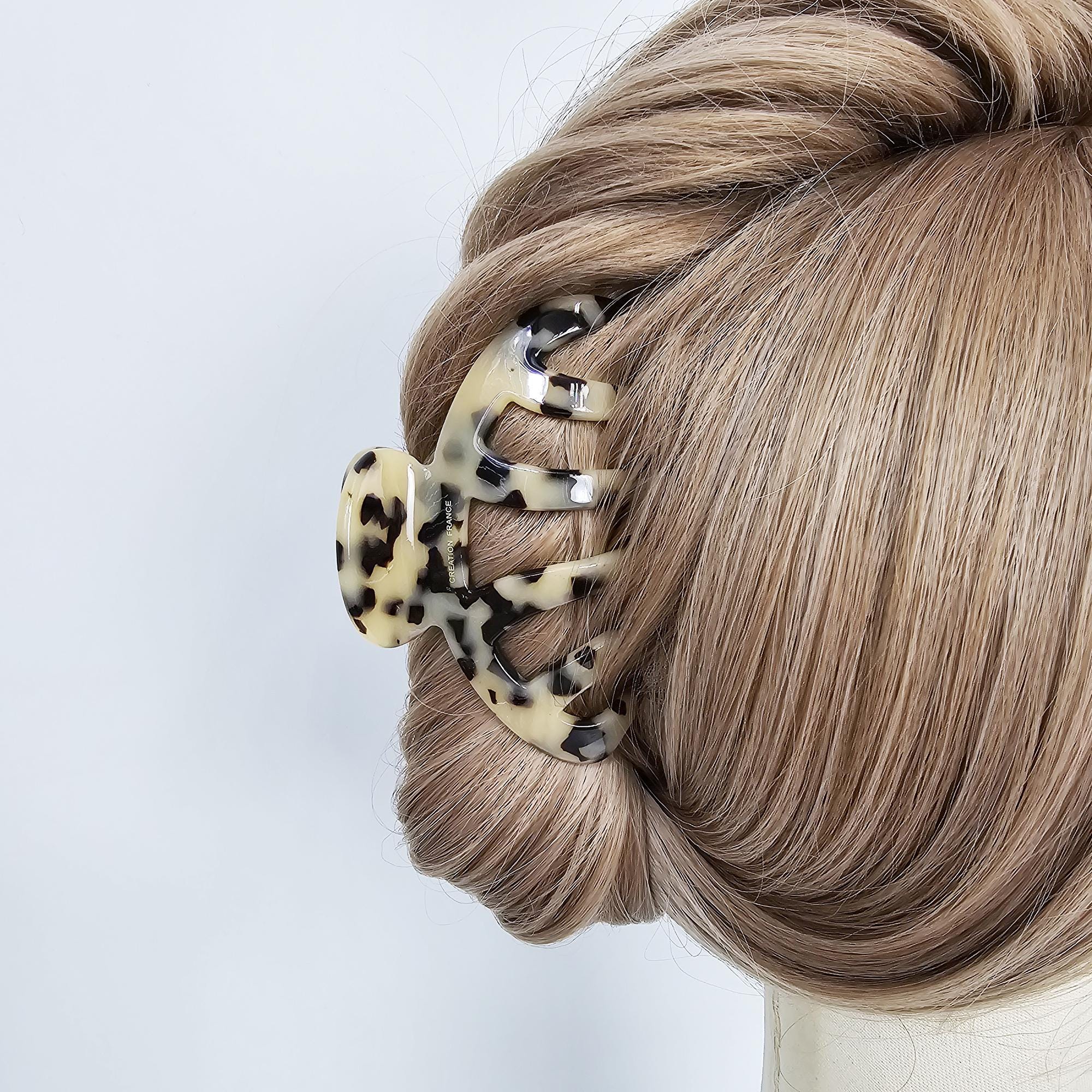 Luxurious Half-Moon Bridge Updo Hair Claw (4.1 Inch) / Elegance French Hair Pin / Hair Barrette for Woman