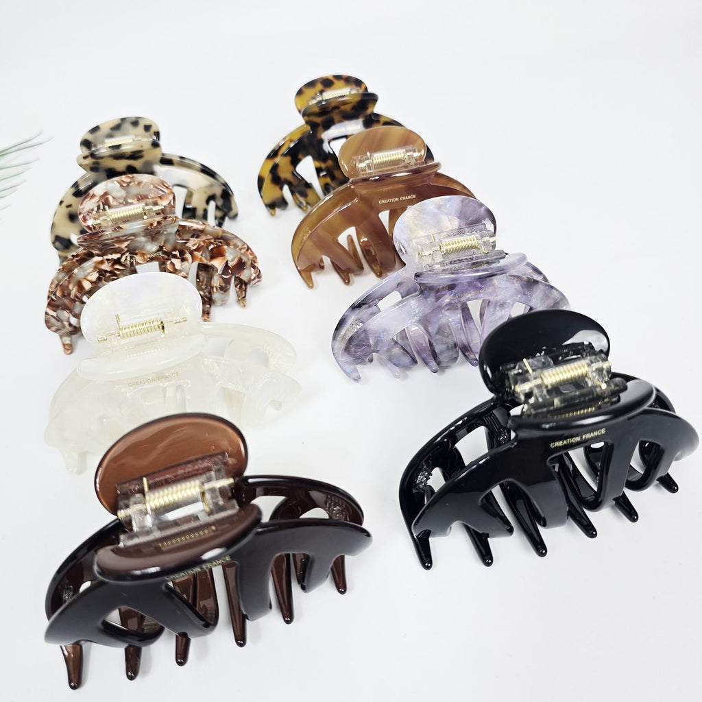 Luxurious Half-Moon Bridge Updo Hair Claw (4.1 Inch) / Elegance French Hair Pin / Hair Barrette for Woman