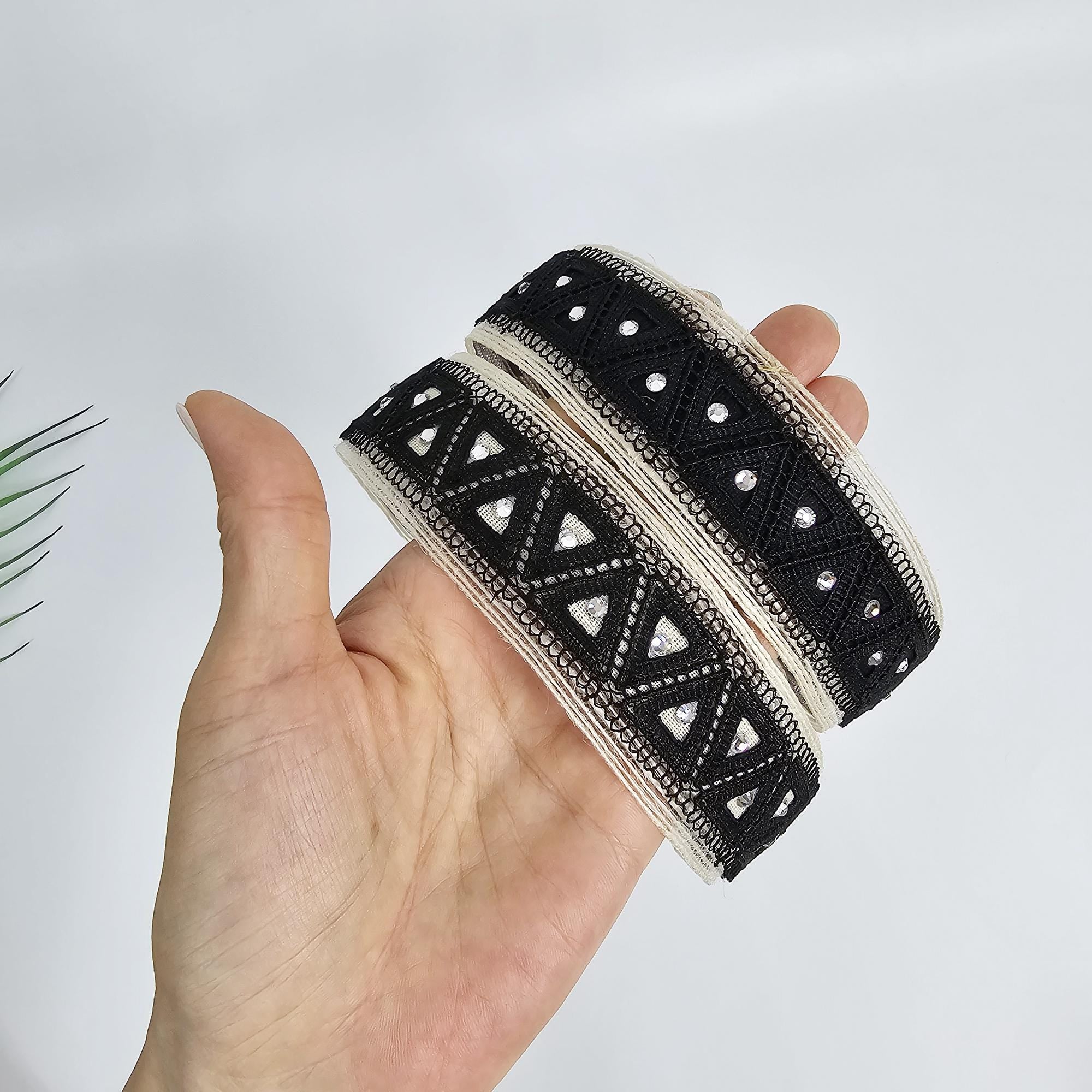 Mini Triangle Cubic Point Wide Headband (1.4 Inch) / Simple Basic Hair Turban / Hair Turban for Woman