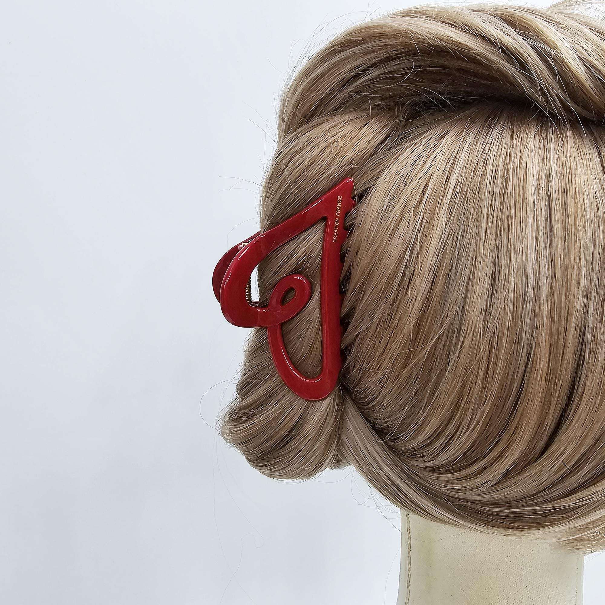 Sweet Heart Half-Up Hair Claw Clip (3.5 Inch) / Elegance French Hair Pin / Hair Barrette for Woman