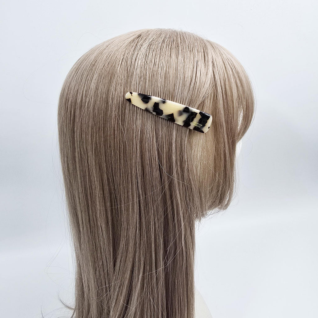 Long Slim Triangle Barrette Hair Claw Clip (3.0 Inch) / Vivid Color French Pin / Alligator Hair Clip for Woman