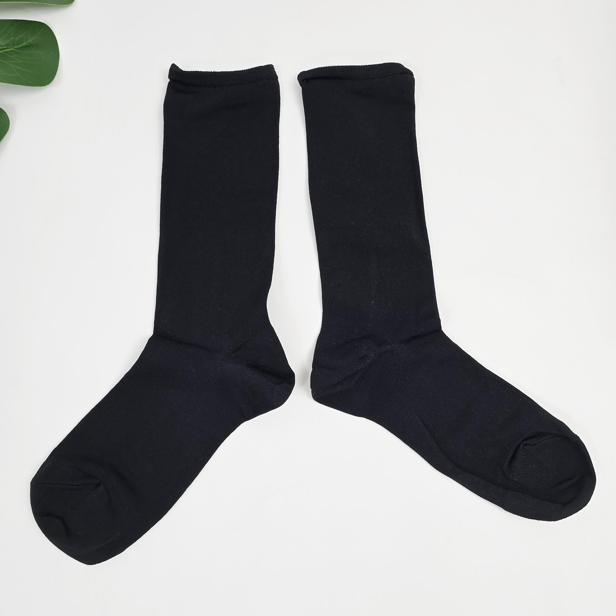 Sheer Crew Socks | Thin Moisture Wicking Hosiery | Korean Socks | Solid Summer Gift