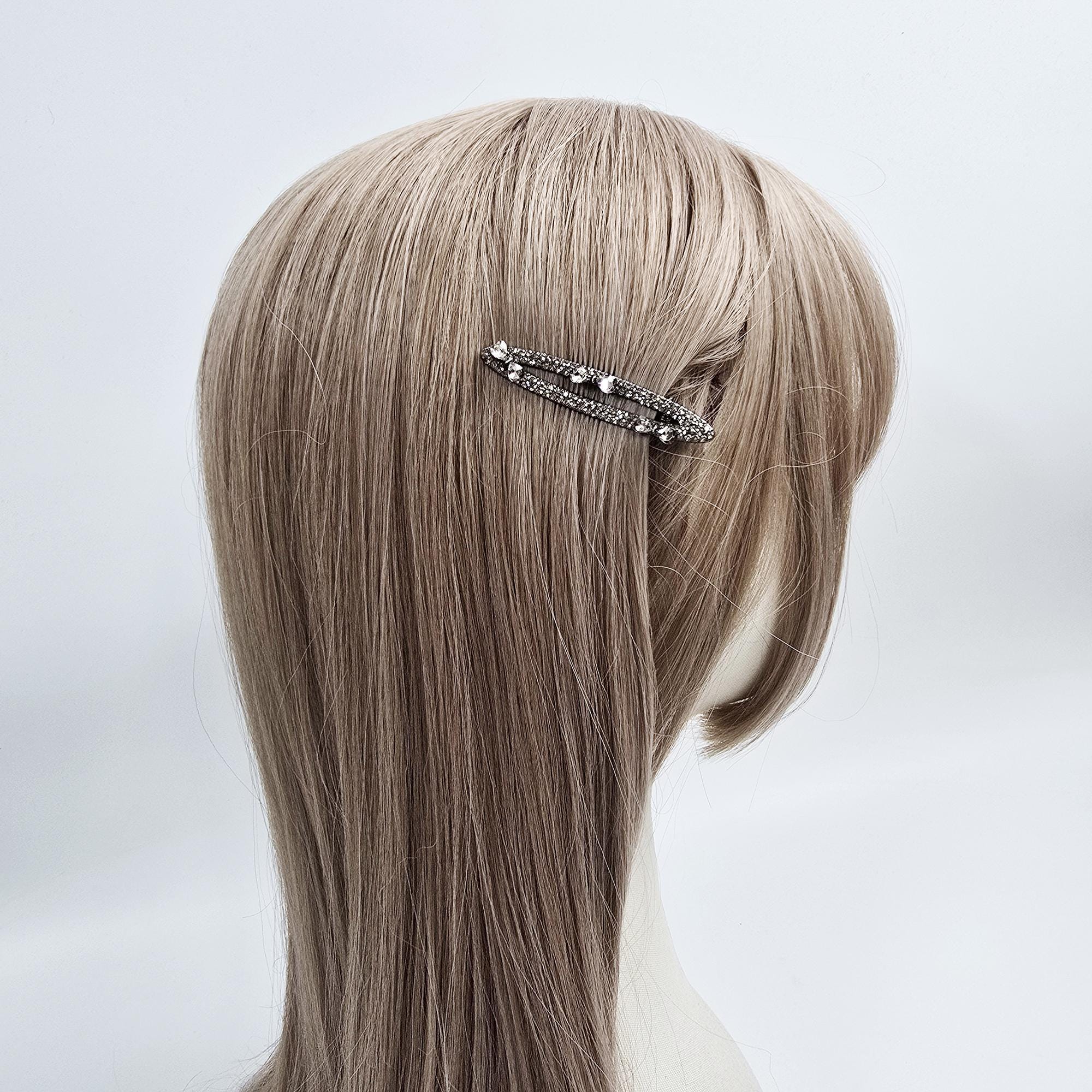 Twilight Oval Mini Hair Claw Clip (2.4 Inch) / Cute Tortoise Shell French Hair Pin / Small Hair Clips