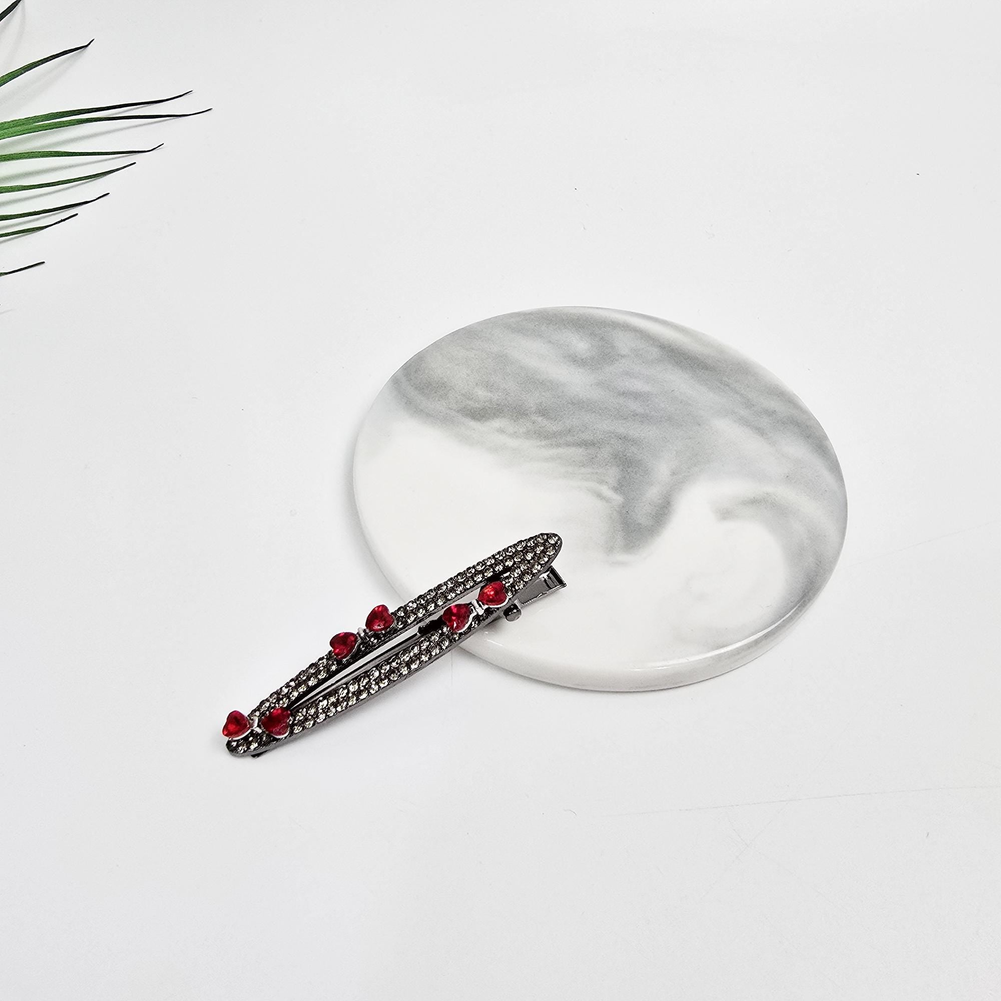 Twilight Oval Mini Hair Claw Clip (2.4 Inch) / Cute Tortoise Shell French Hair Pin / Small Hair Clips