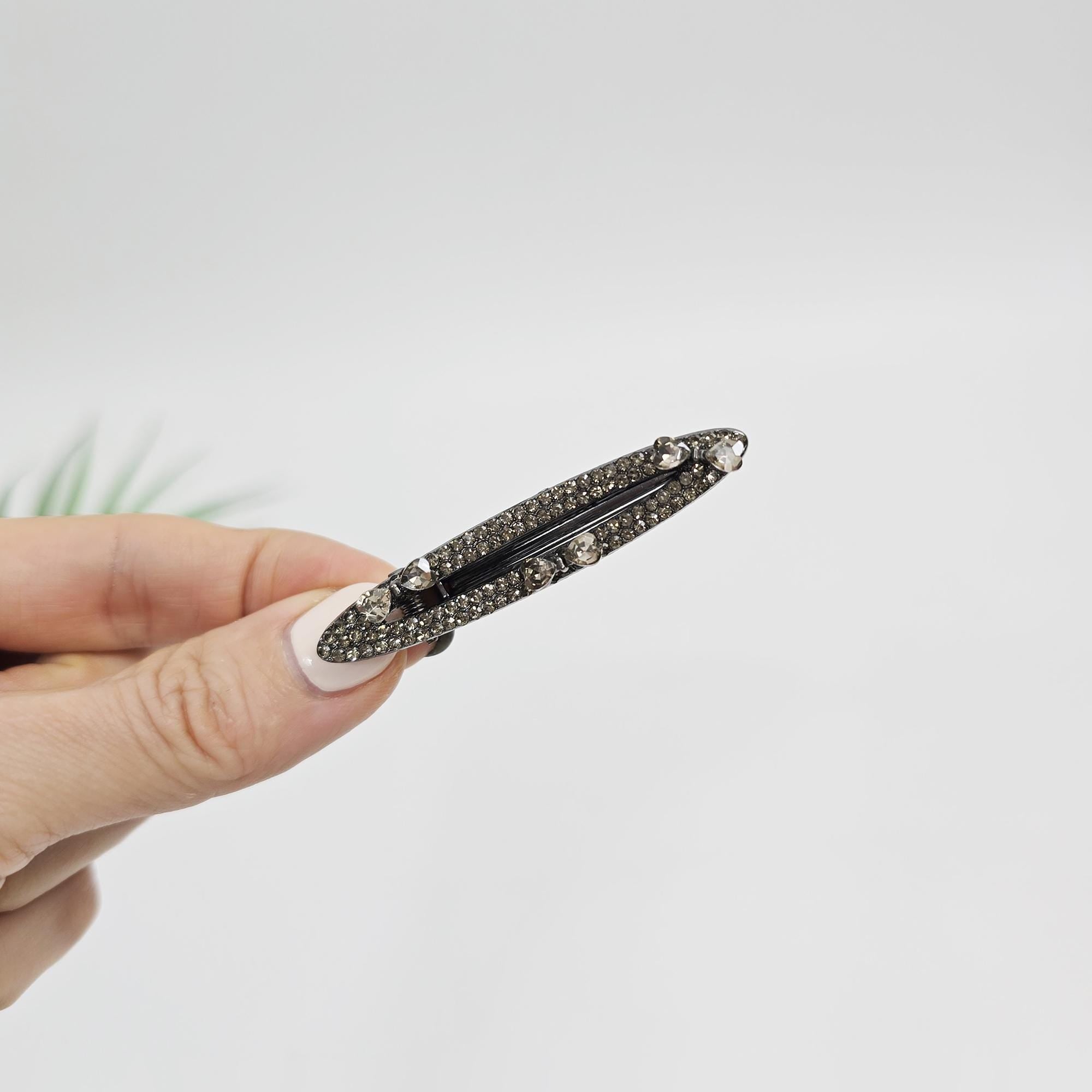 Twilight Oval Mini Hair Claw Clip (2.4 Inch) / Cute Tortoise Shell French Hair Pin / Small Hair Clips
