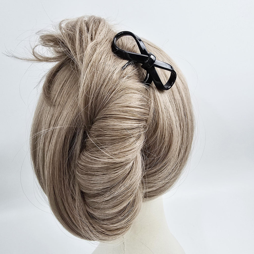 Bliss Ribbon Wave Updo Hair Stick (4.7 Inch) / Tortoise Shell French Hair Pin / Metal Hair Fork for Thick Hair / Hair Pin Stick