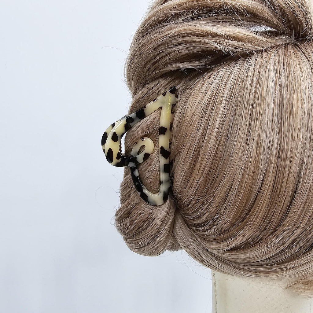 Sweet Heart Half-Up Hair Claw Clip (3.5 Inch) / Elegance French Hair Pin / Hair Barrette for Woman