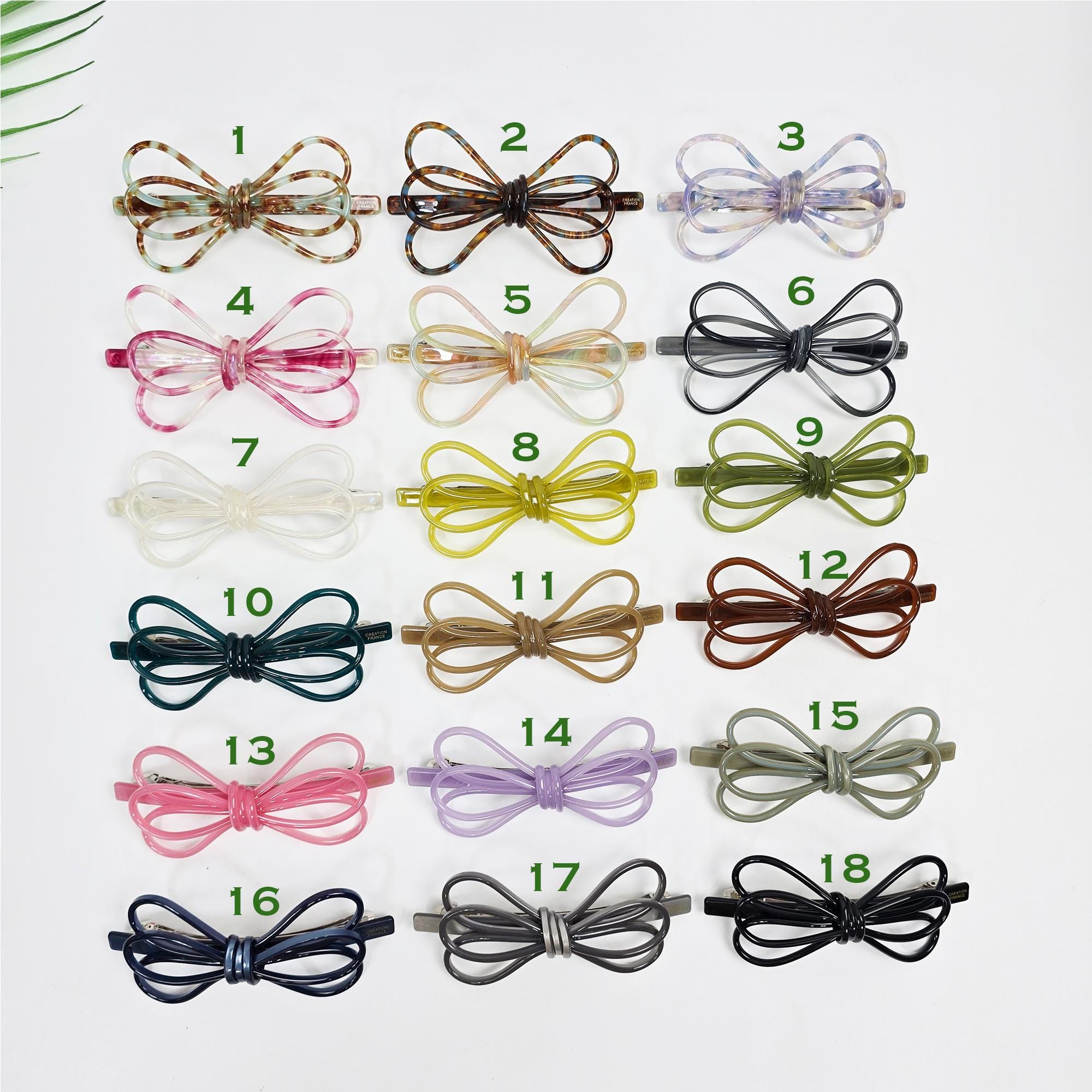 New Color Triple Ribbon Hair Clip (4.3 Inch) / Tortoise Shell French Hair Pin / Hair Accessory for Woman / Automatic Hair Clip