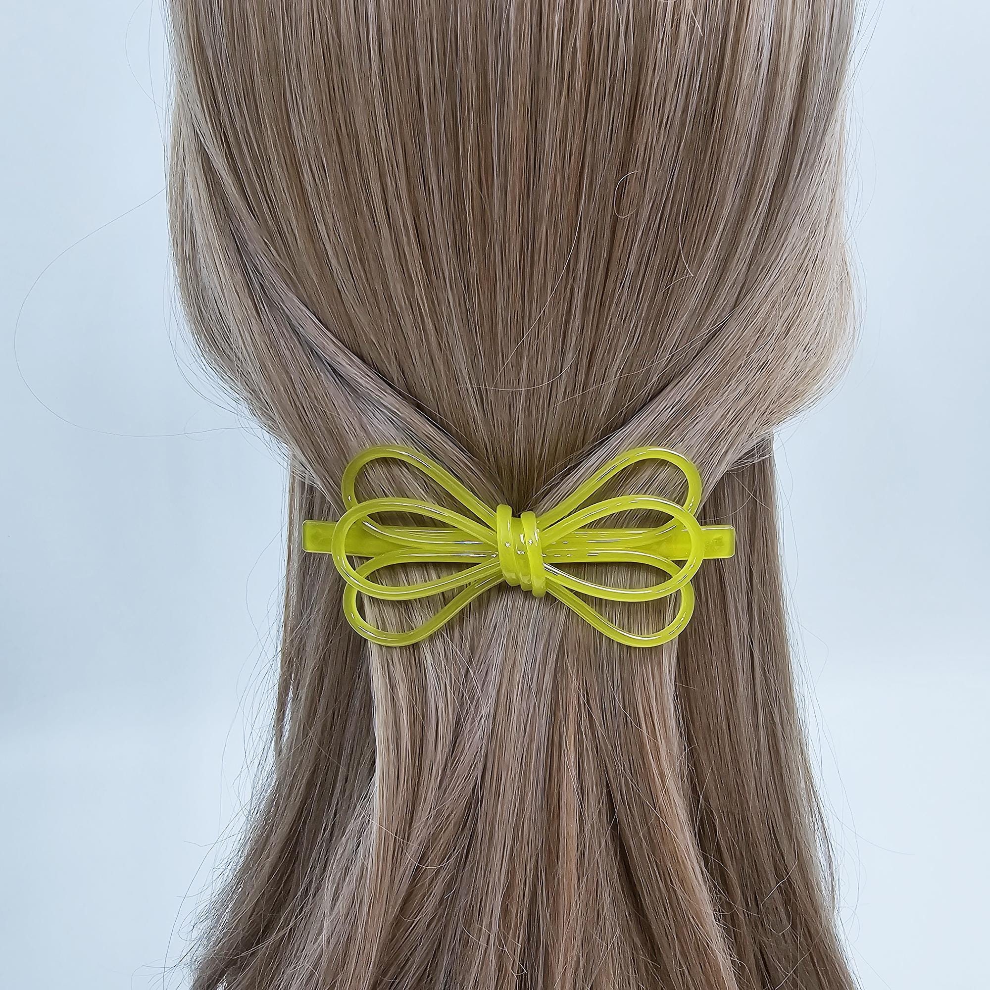 New Color Triple Ribbon Hair Clip (4.3 Inch) / Tortoise Shell French Hair Pin / Hair Accessory for Woman / Automatic Hair Clip