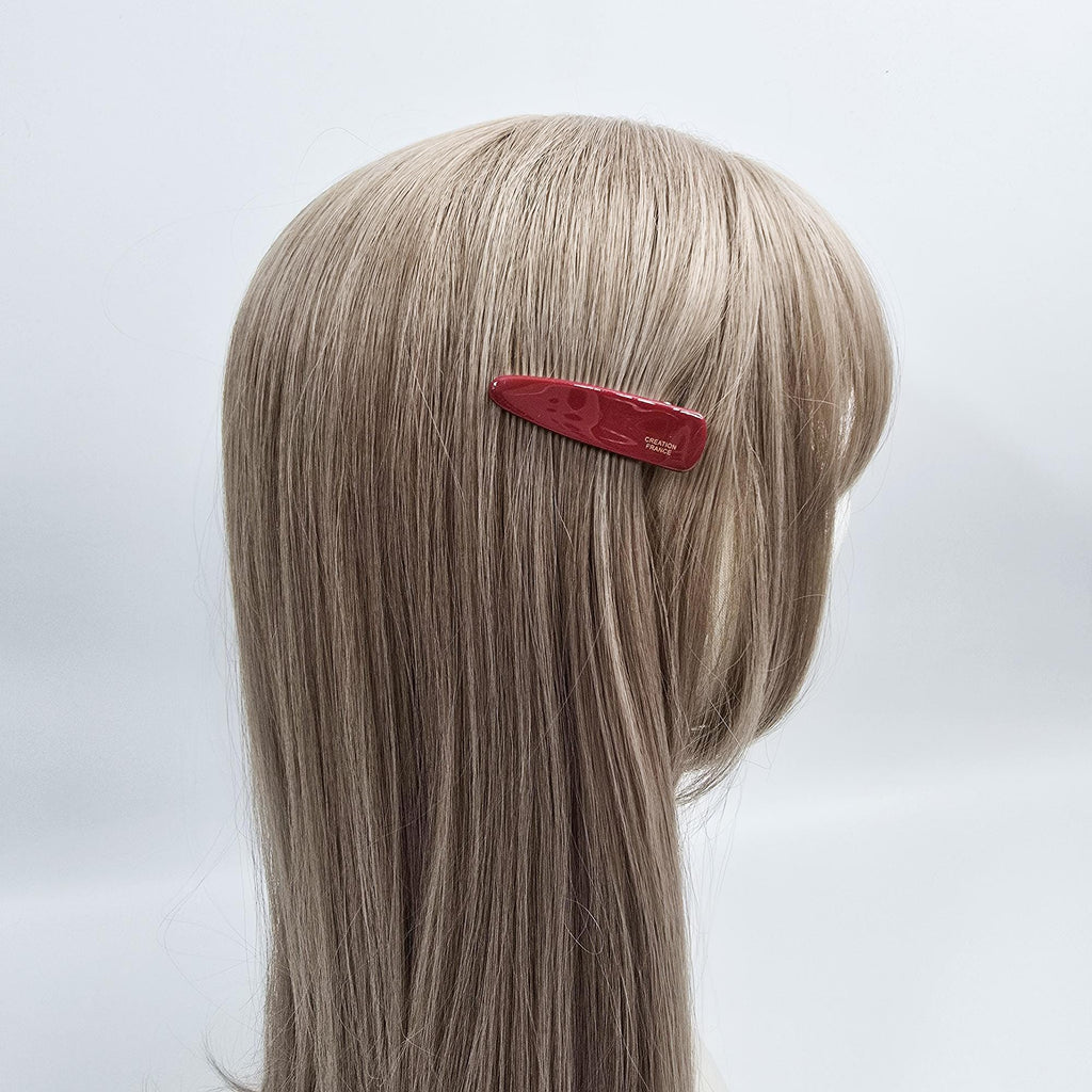 Mini Slim Triangle Barrette Hair Claw Clip (2.2 Inch) / Vivid Color French Pin / Alligator Hair Clip for Woman