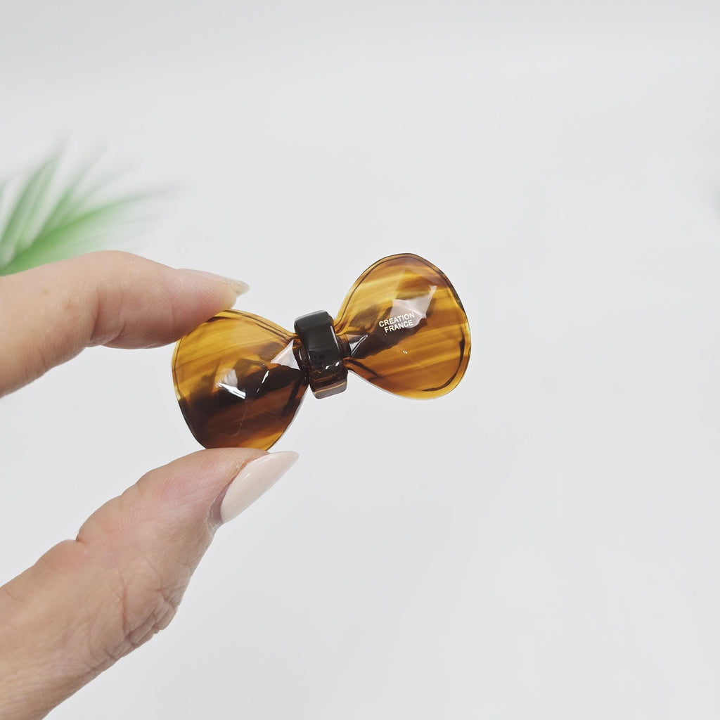 Cutting Bow Ribbon Ponytail Elastic Hair Tie (2.0 Inch) / Simple Cute Ponytail Holder / Hair Accessory for Woman / French Hair Tie