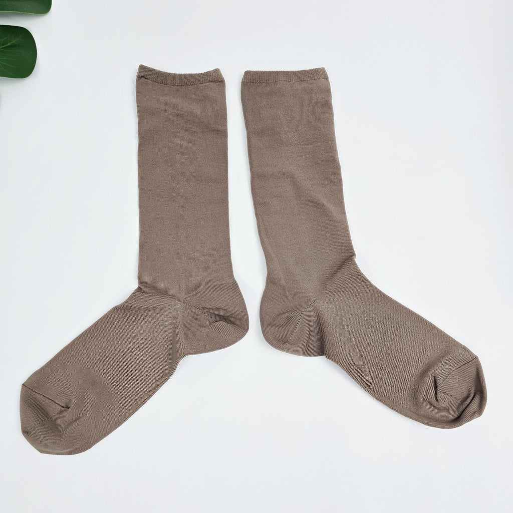 Sheer Crew Socks | Thin Moisture Wicking Hosiery | Korean Socks | Solid Summer Gift