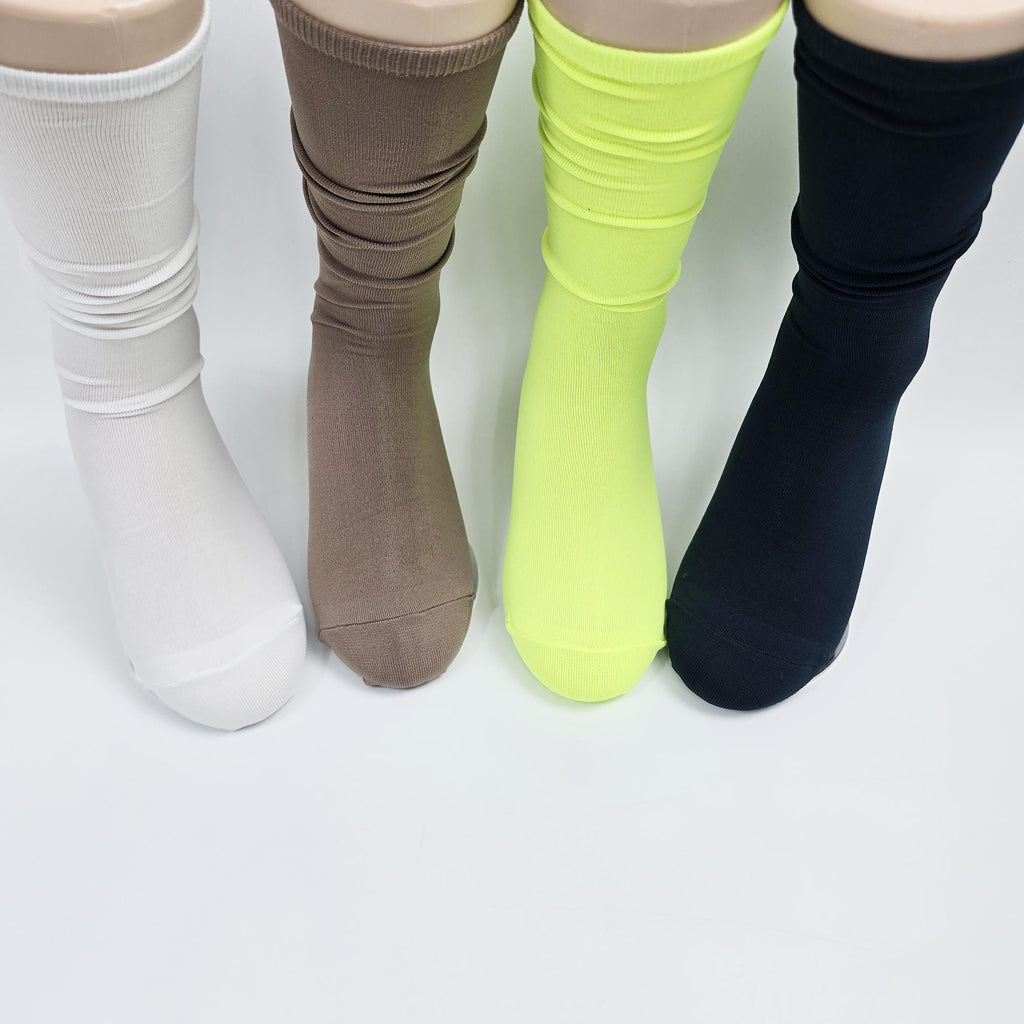 Sheer Crew Socks | Thin Moisture Wicking Hosiery | Korean Socks | Solid Summer Gift