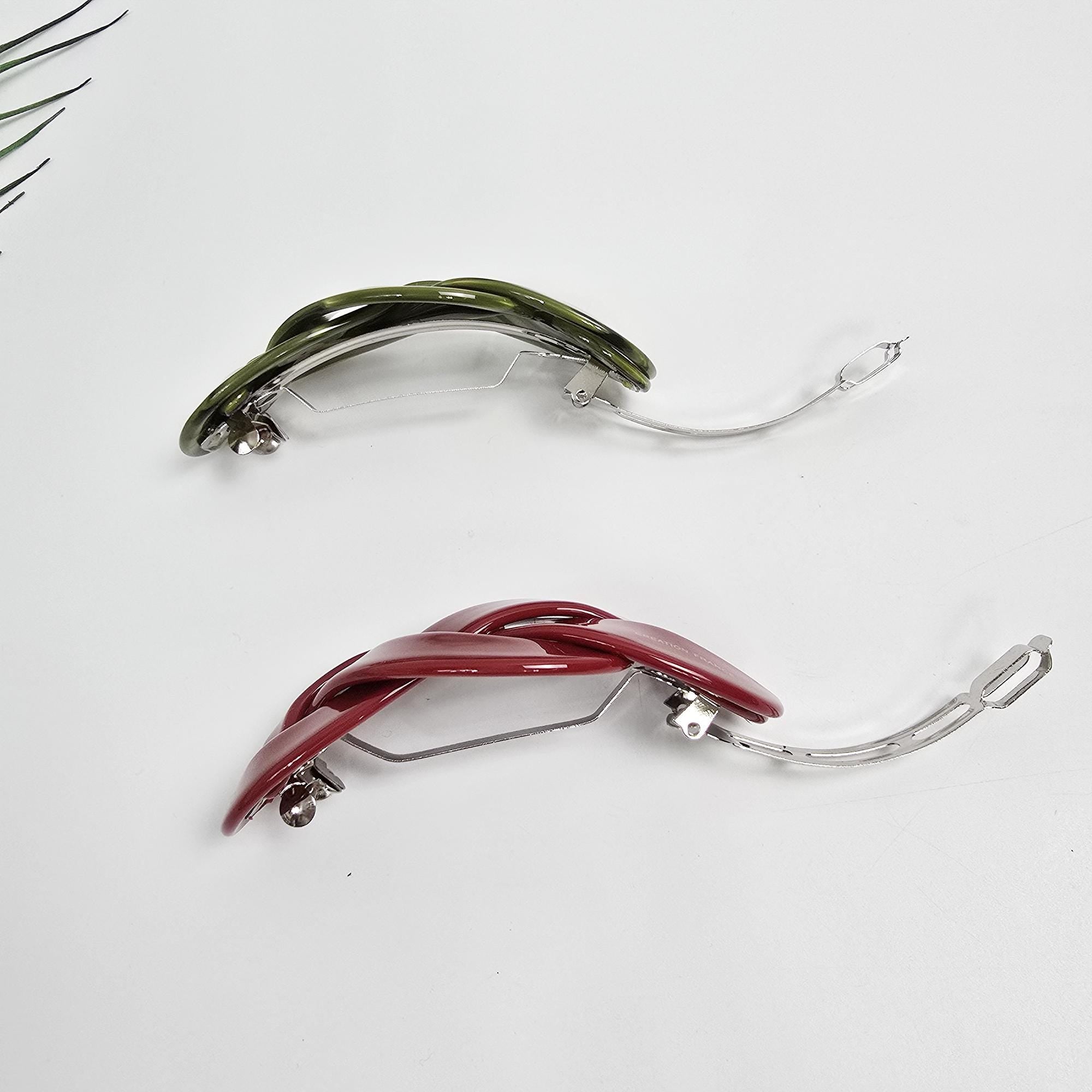 Triple Twist Curve Hair Clip for Half-Up or Full-Up Styles (3.5 Inch) / Elegance French Hair Pin / Automatic Hair Clip