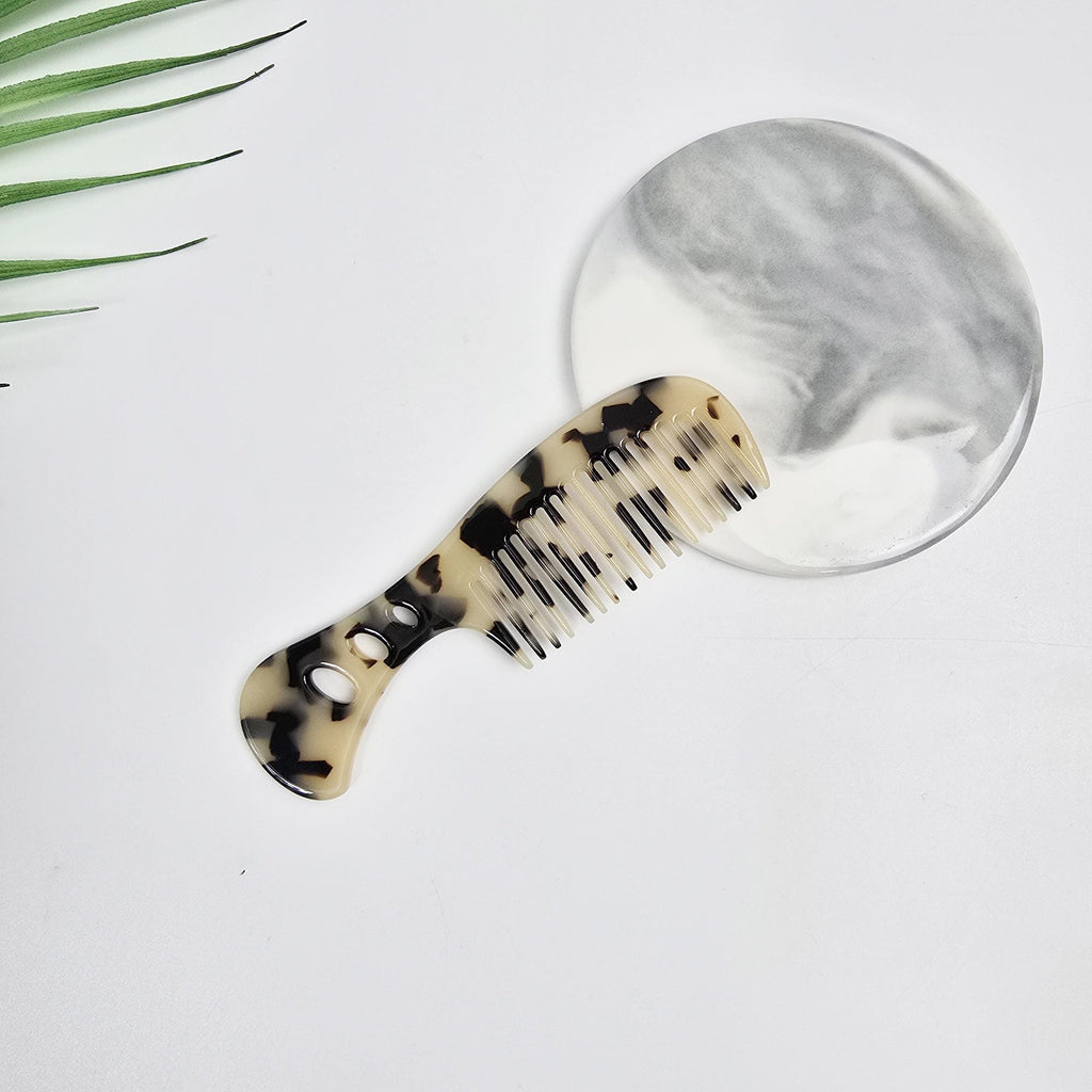 Leopard Axe Arch Line Handle Portable Hair Comb / Curly Hair Comb Hair Brush / Hair Accessory for Woman