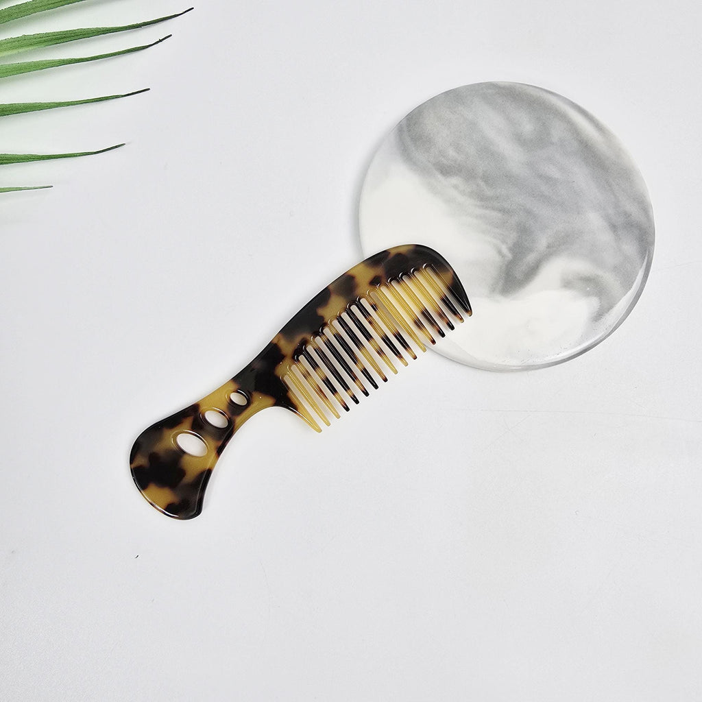 Leopard Axe Arch Line Handle Portable Hair Comb / Curly Hair Comb Hair Brush / Hair Accessory for Woman