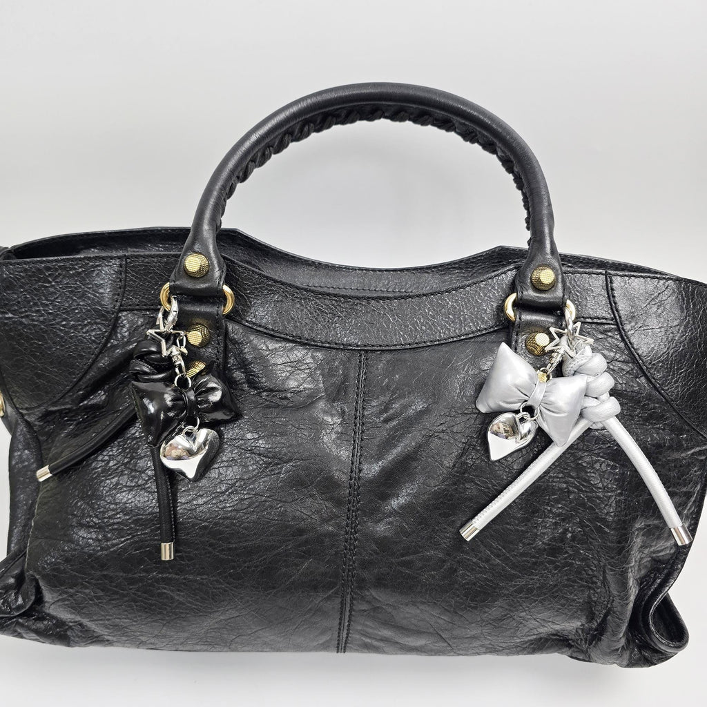 Faux Leather Twist Keyring Bag Charm, Car Key Holder Accessory | Stylish Y2K Bag Charm | Korean Handbag Accessory