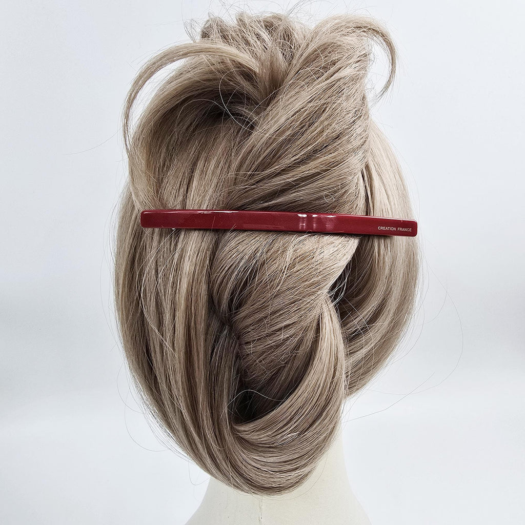 Simple Straight Updo Bobby Pin (4.9 Inch) / Elegance Leopard French Hair Pin / Hair Accessory for Woman / Automatic Hair Clip