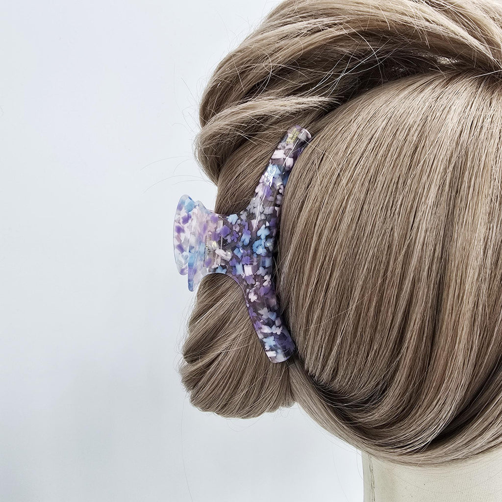 Tropical Straight Curve Updo Hair Claw Clip (4.7 Inch) / Elegance French Hair Pin / Hair Barrette for Woman