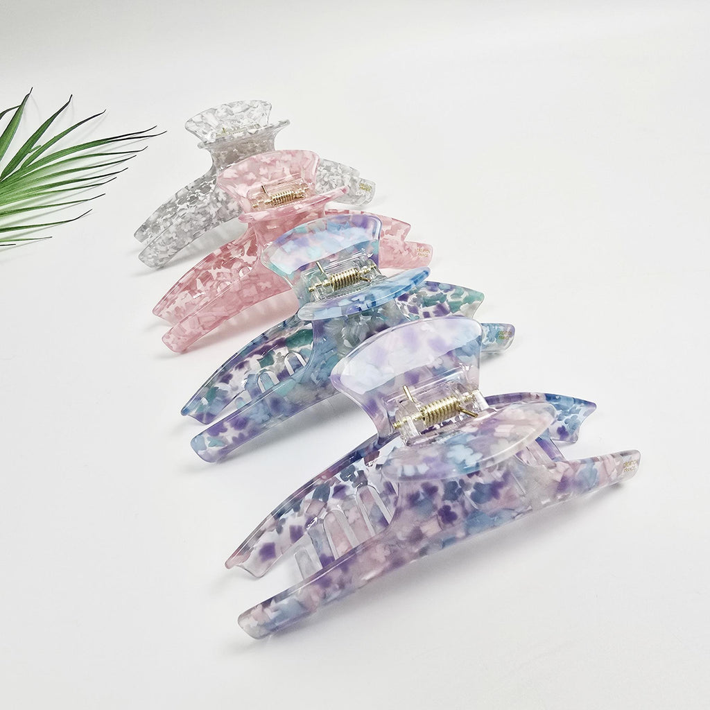 Tropical Straight Curve Updo Hair Claw Clip (4.7 Inch) / Elegance French Hair Pin / Hair Barrette for Woman