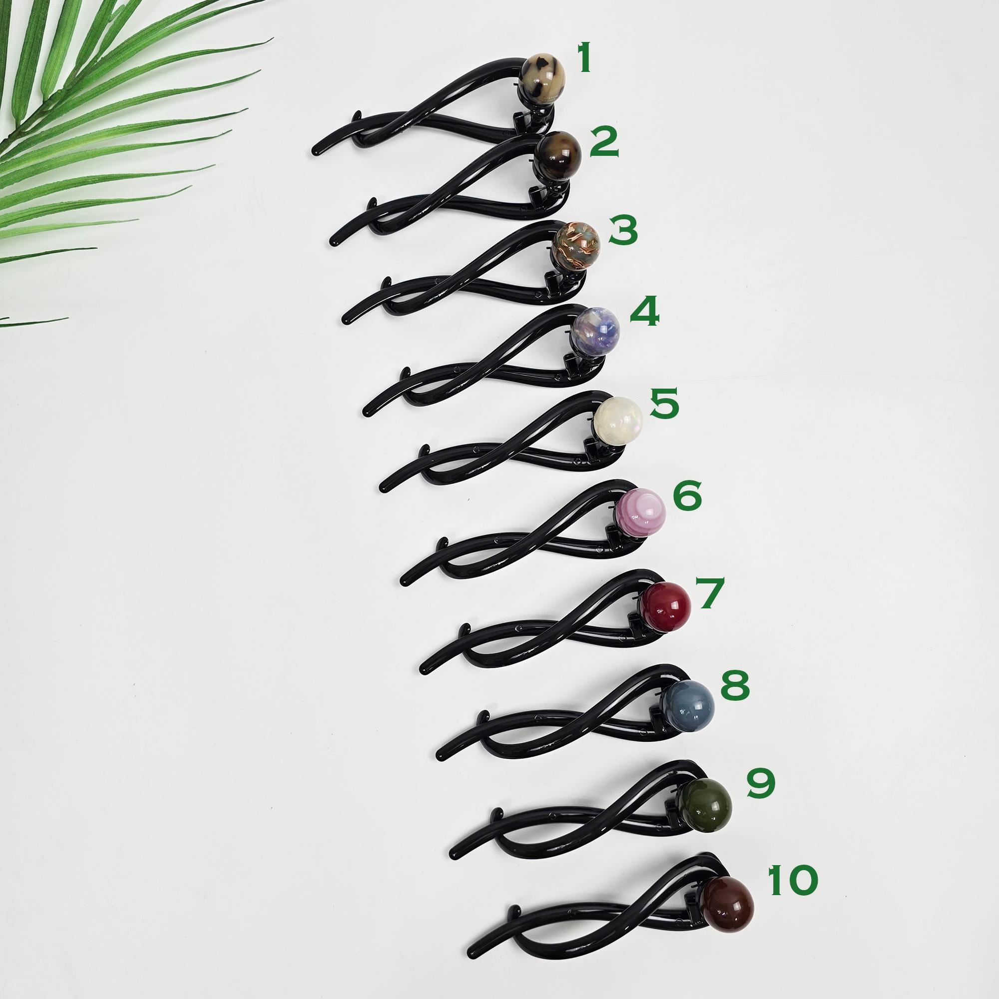 Candy Drop Twist Banana Updo Clip (4.3 Inch) / Hair Barrette for Woman / Banana Clip