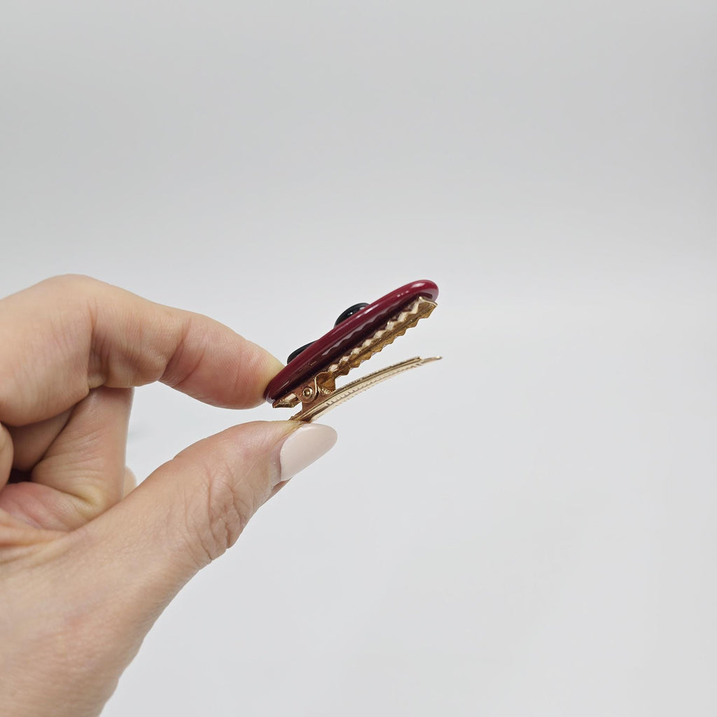 Ultra Mini Flat Sweetie Girl Hair Claw Clip (1.8 Inch) / Vivid Color French Pin / Alligator Hair Clip for Woman