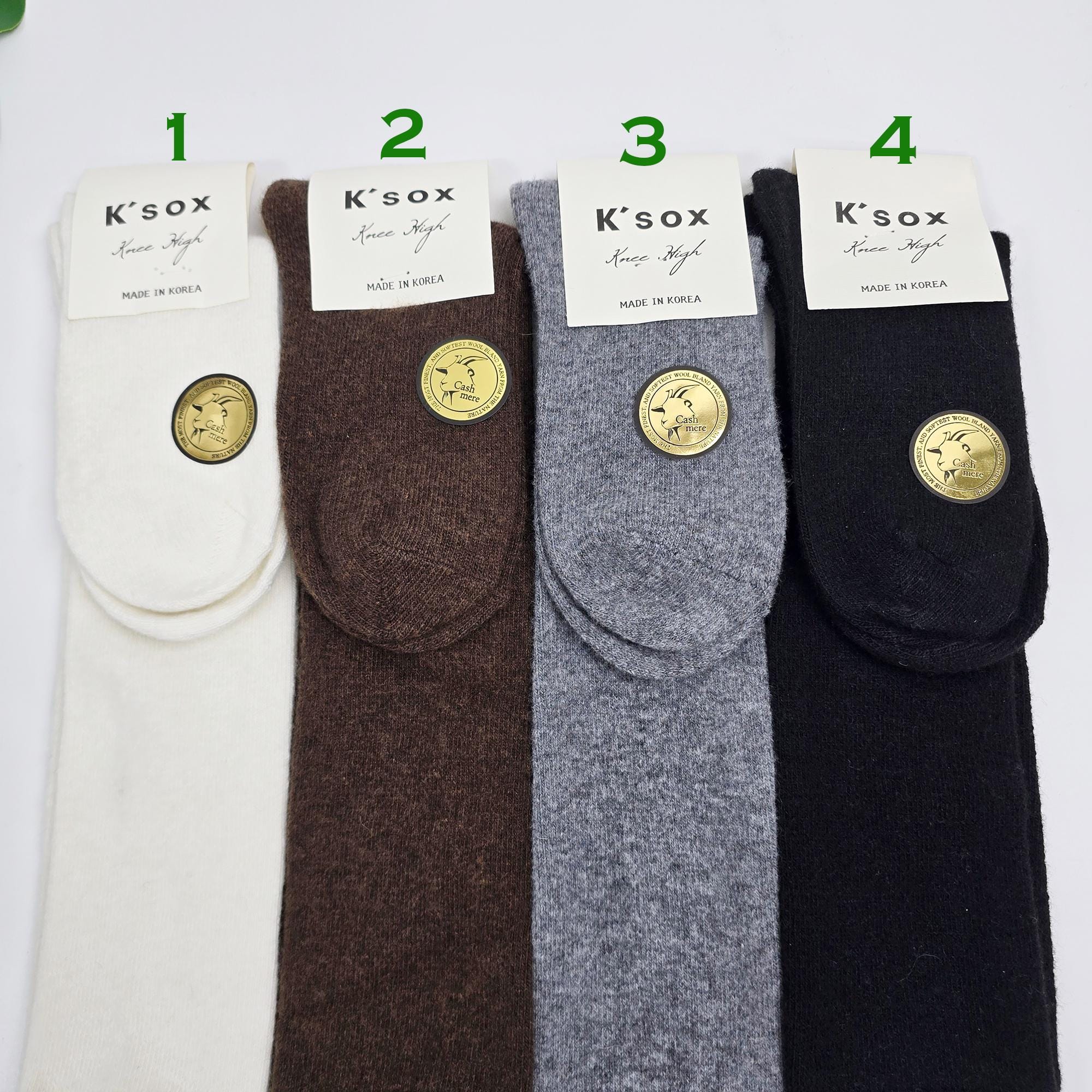 Cashmere Wool Knee High Socks | Soft Warm Boot Hosiery | Korean Socks | Winter Gift for Her