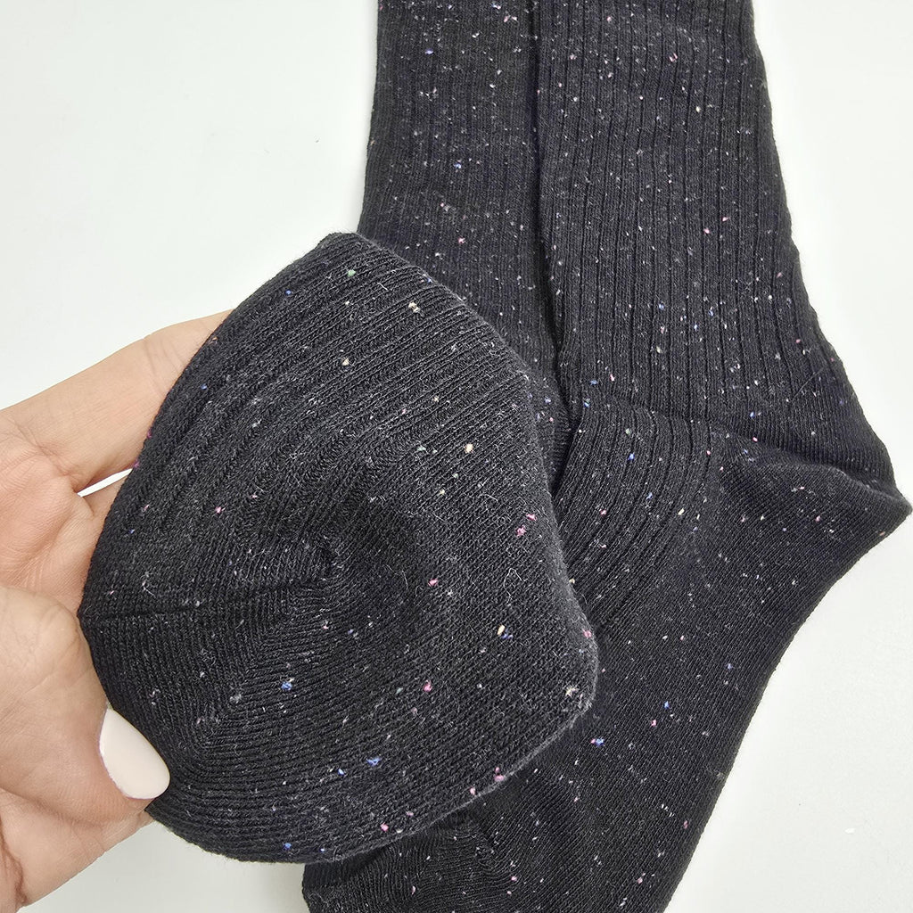 Knee High Socks | Neps Cotton Ribbed Boot Sock | Korean Socks | School Girl Gift