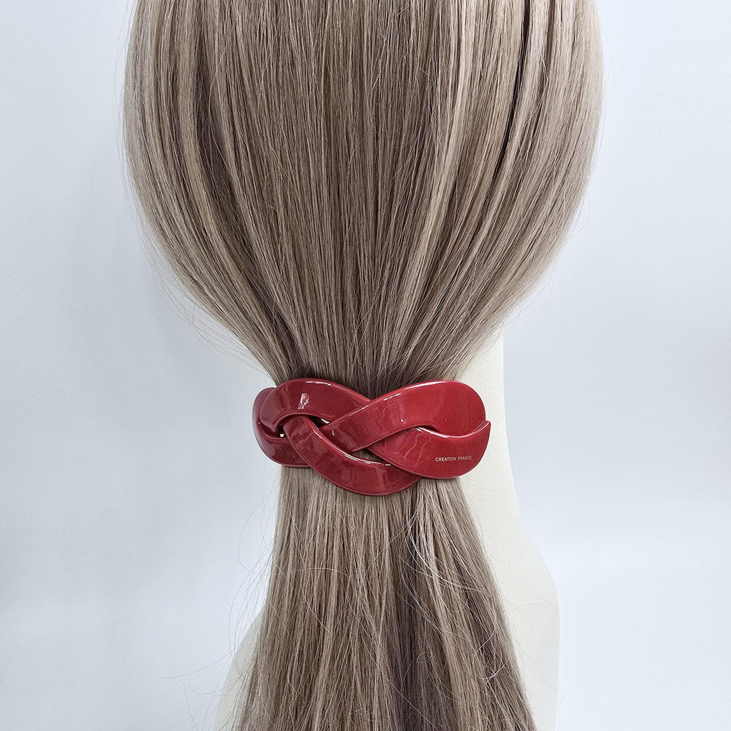 Triple Twist Curve Hair Clip for Half-Up or Full-Up Styles (3.5 Inch) / Elegance French Hair Pin / Automatic Hair Clip