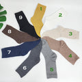 Ribbed Cotton Socks | Mid Calf Solid Color Soft Breathable | Korean Socks | Daily Basic Hosiery Gift for Her