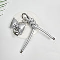 Faux Leather Twist Keyring Bag Charm, Car Key Holder Accessory | Stylish Y2K Bag Charm | Korean Handbag Accessory