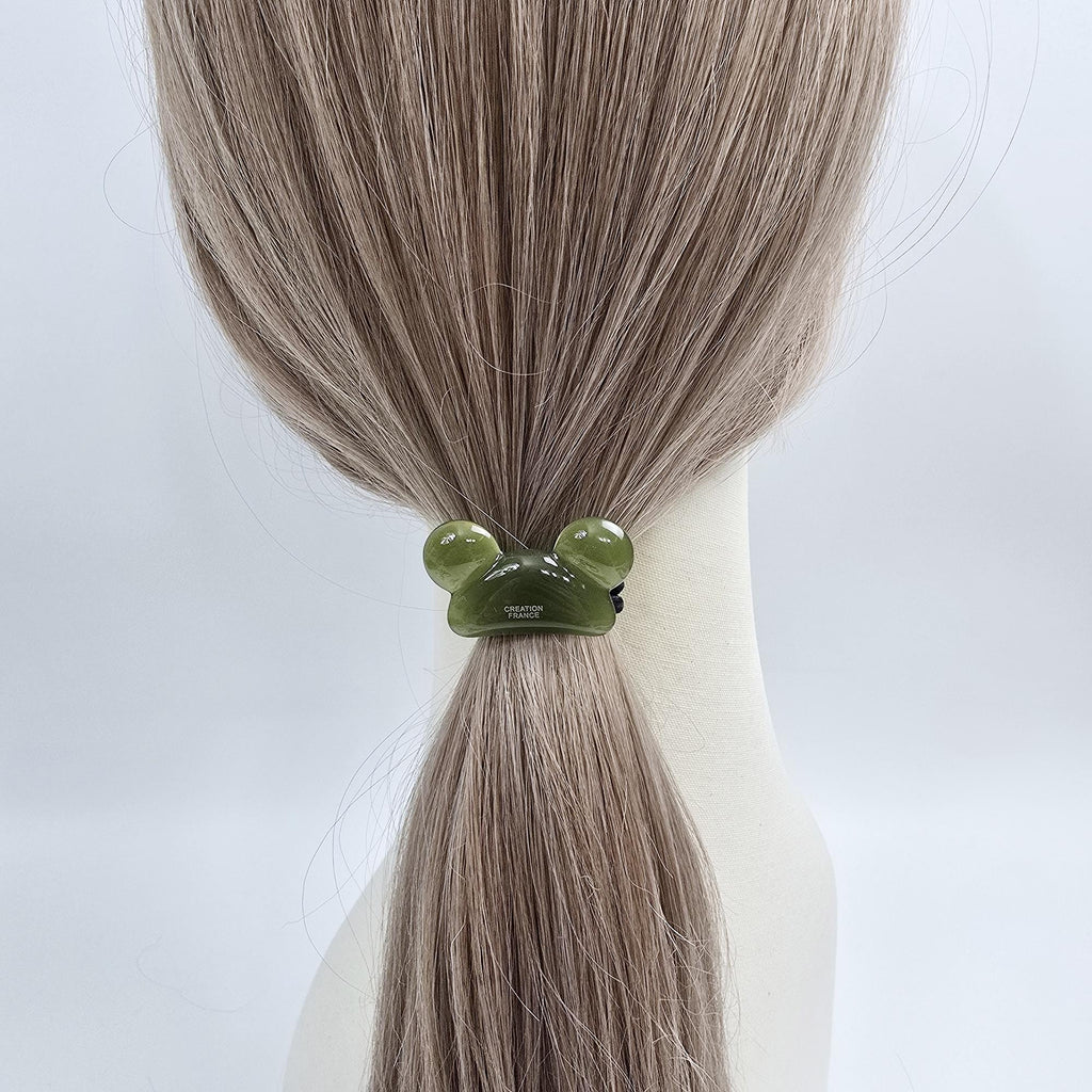 Mickey Mouse Beanie Ponytail Elastic Hair Tie (1.7 Inch) / Simple Cute Ponytail Holder / Hair Accessory for Woman