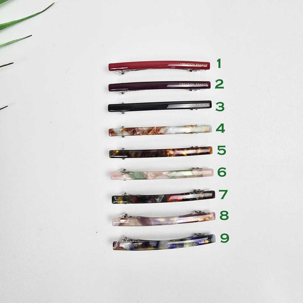 New Color Mini Slim Pepero Hair Clip (2.6 Inch) / Elegance Leopard French Hair Pin / Automatic Hair Clip