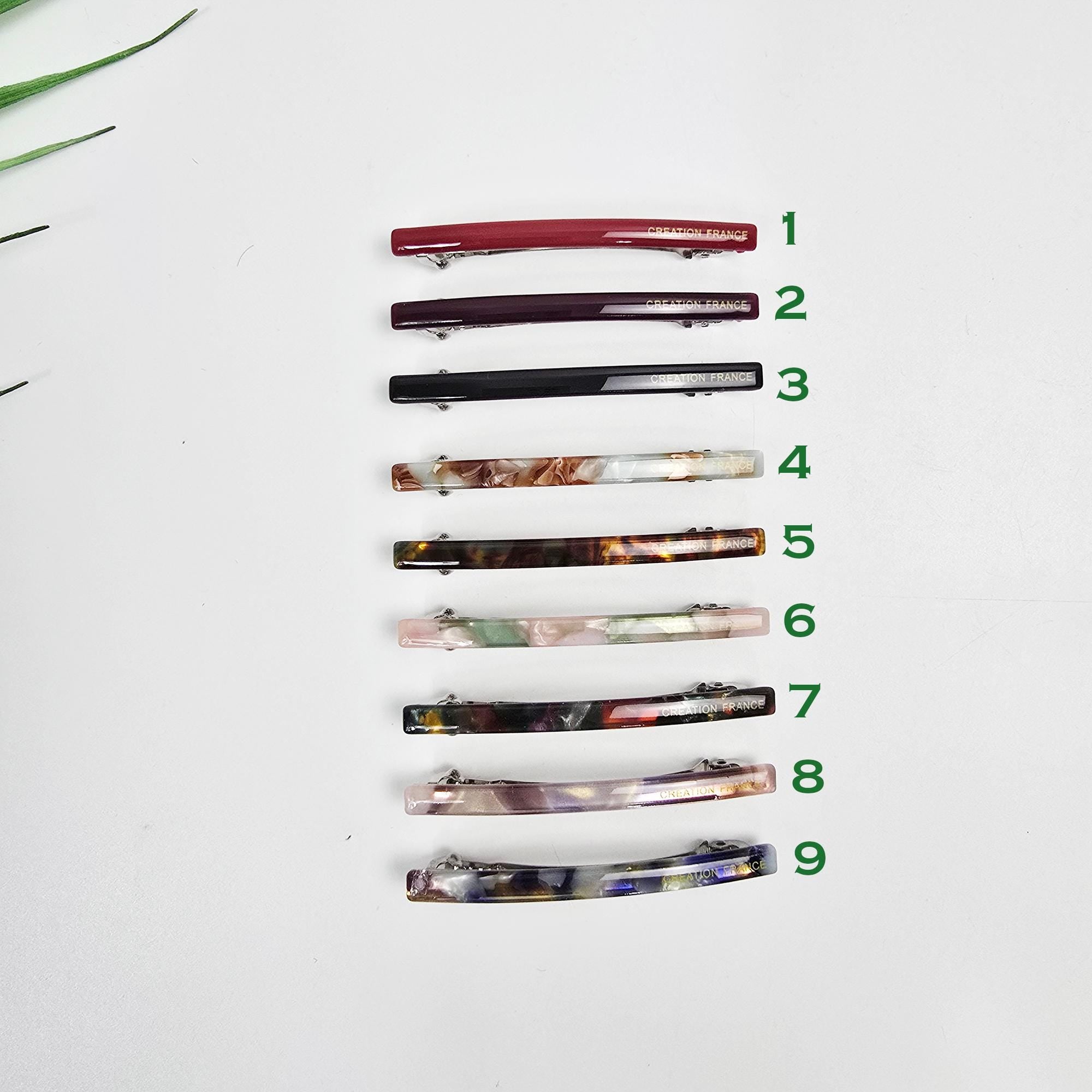 New Color Mini Slim Pepero Hair Clip (2.6 Inch) / Elegance Leopard French Hair Pin / Automatic Hair Clip