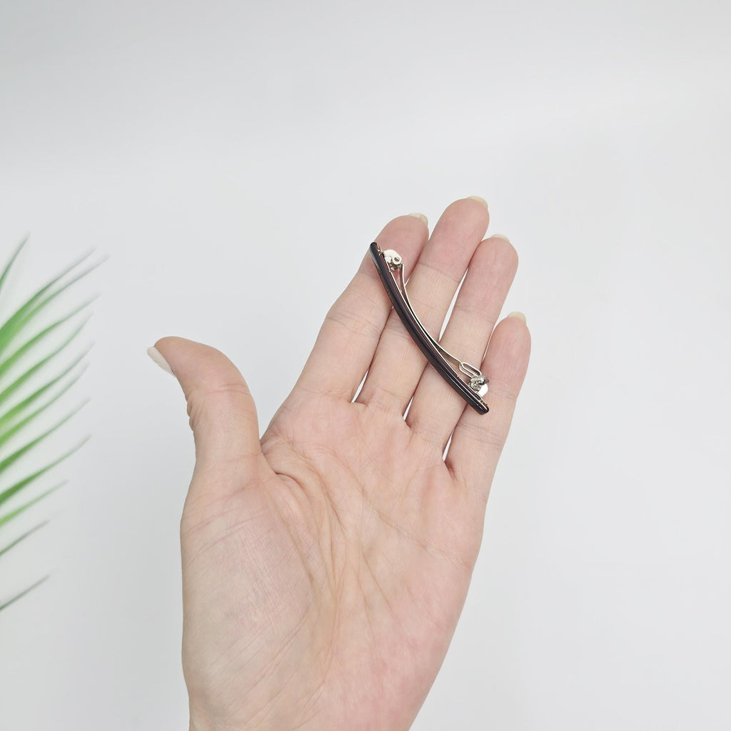 New Color Mini Slim Pepero Hair Clip (2.6 Inch) / Elegance Leopard French Hair Pin / Automatic Hair Clip