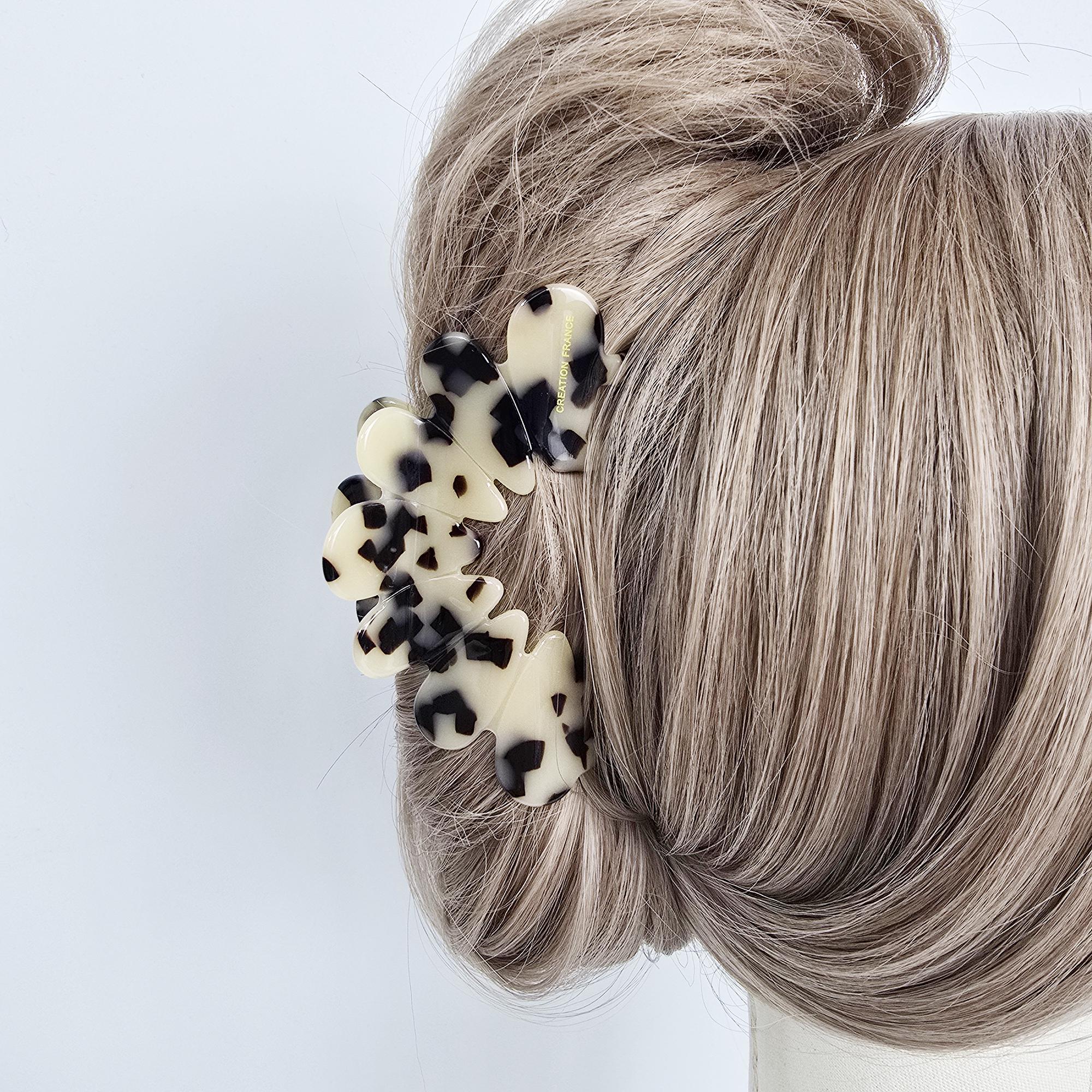 Art Big Crown Hair Claw Clip for Updo (4.1 Inch) / Elegance French Hair Pin / Hair Barrette for Woman