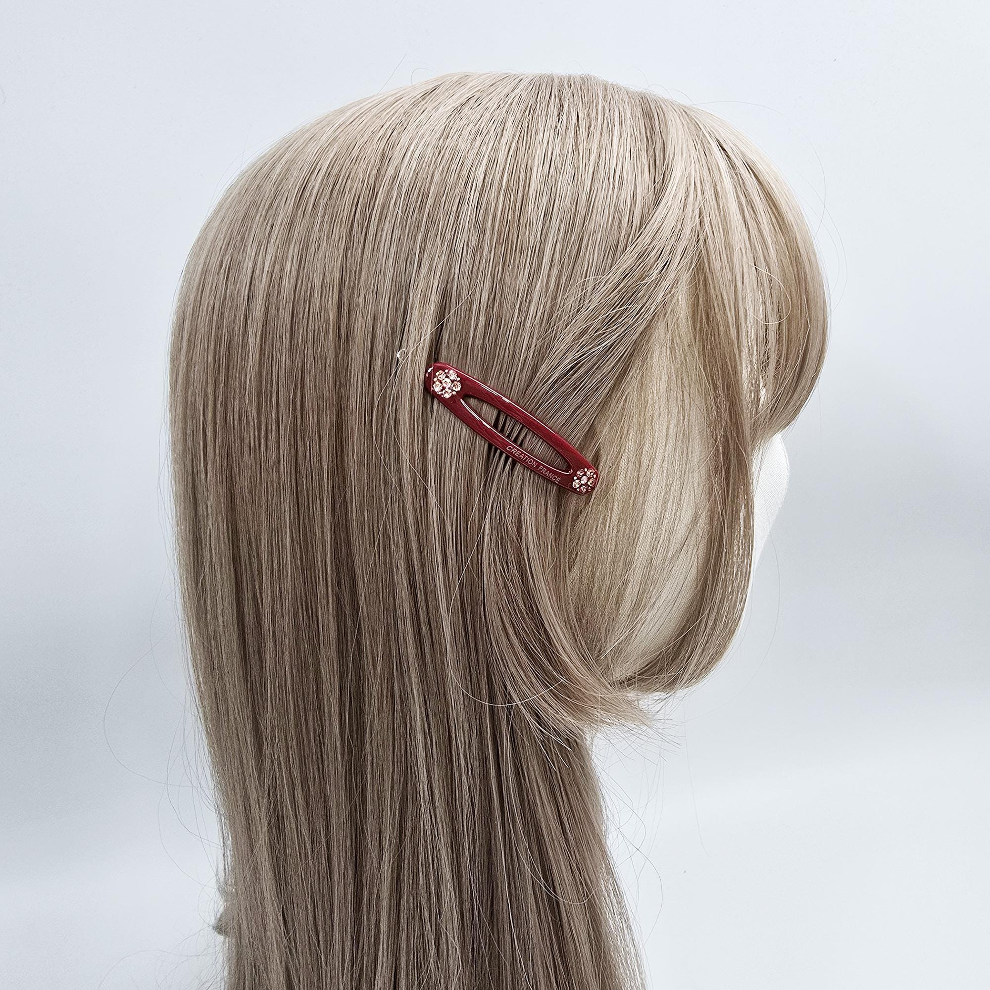 Leopard New Color Cubic Point Round Frame Bobby Pin (2.2 Inch) / Tortoise Shell French Hair Pin Clip / Bow Barrette