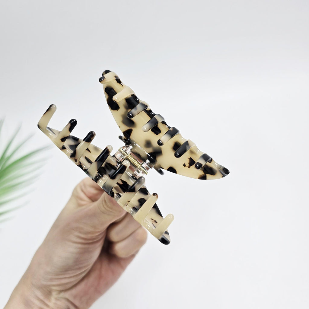 Leopard Print Simple Half-Moon Hair Claw Clip (3.5 Inch) / Elegance Leopard French Hair Pin / Hair Barrette for Woman