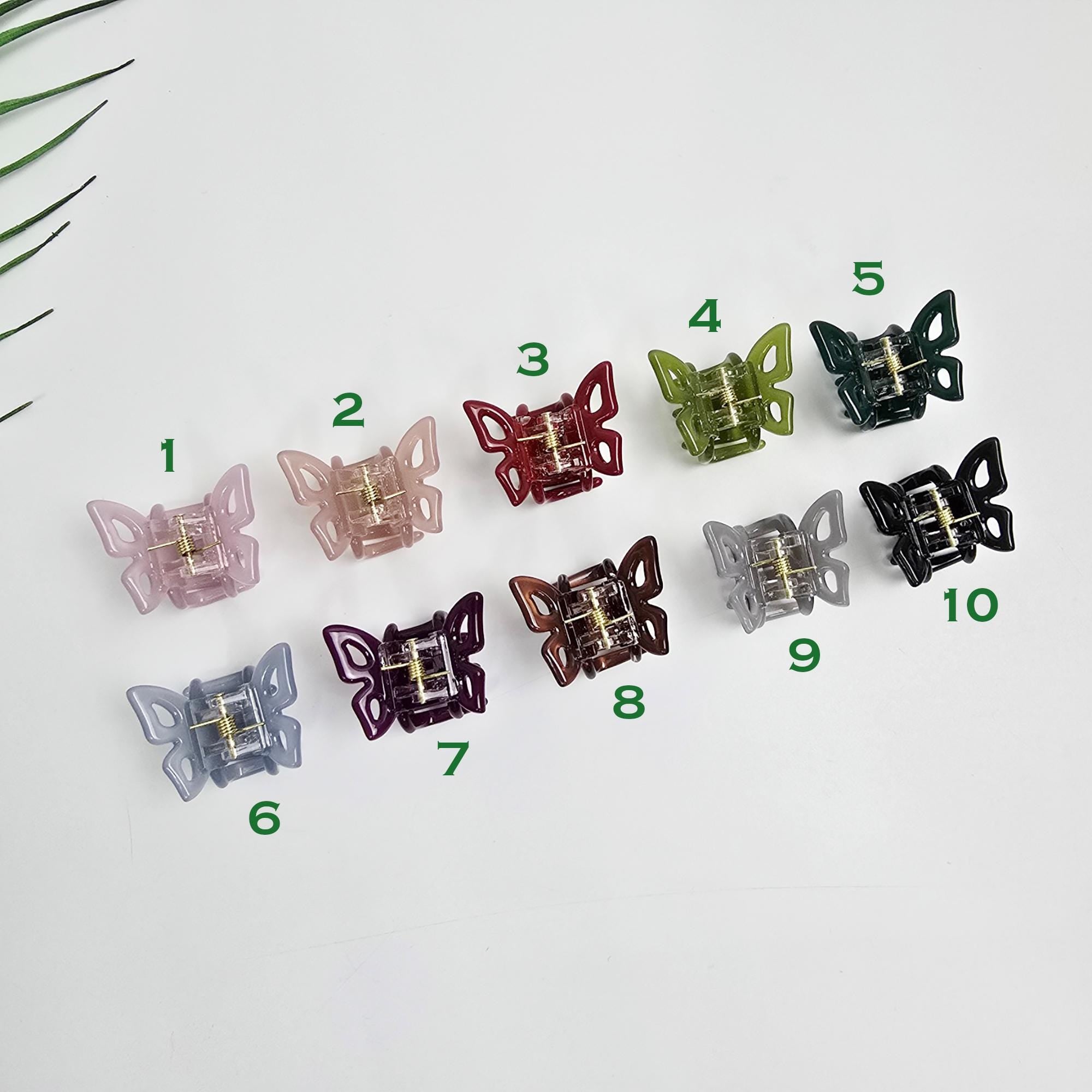 Pure Small Edge Wing Butterfly Mini Hair Claw Clip (1.2 Inch) / Vivid Color French Pin / Alligator Hair Clip for Woman