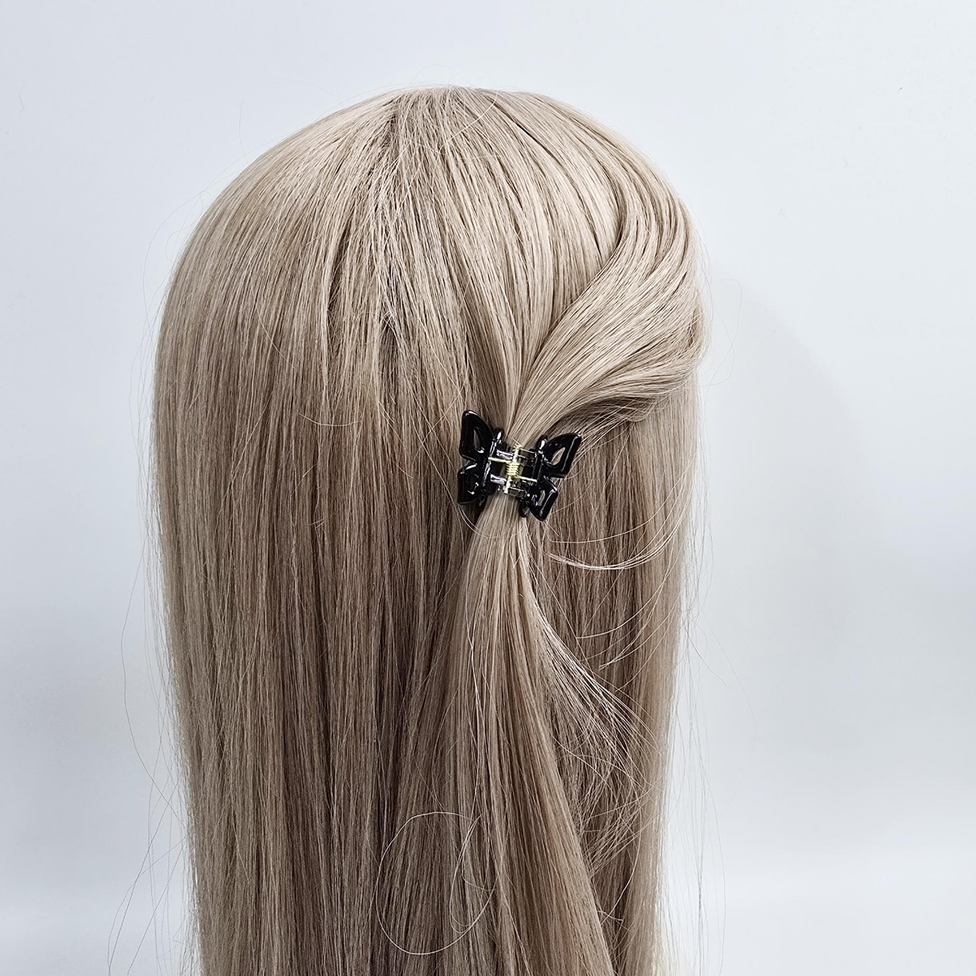 Pure Small Edge Wing Butterfly Mini Hair Claw Clip (1.2 Inch) / Vivid Color French Pin / Alligator Hair Clip for Woman