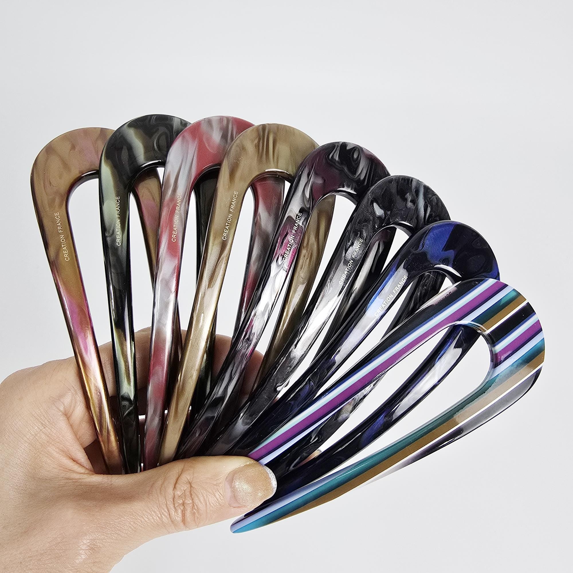 Tint U-Shaped Big Size Hair Stick for Updo / Tortoise Shell French Hair Pin / Hair Fork for Thick Hair