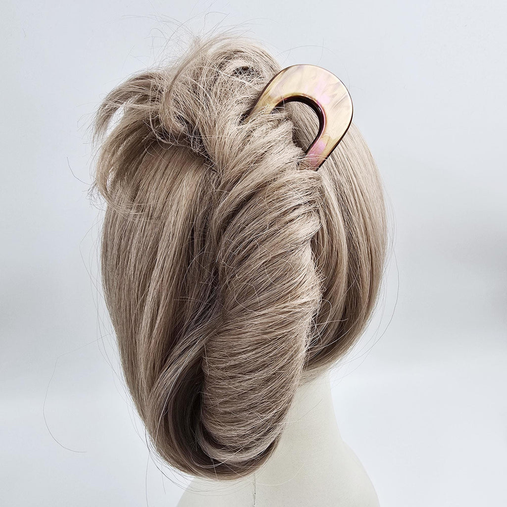 Tint U-Shaped Big Size Hair Stick for Updo / Tortoise Shell French Hair Pin / Hair Fork for Thick Hair