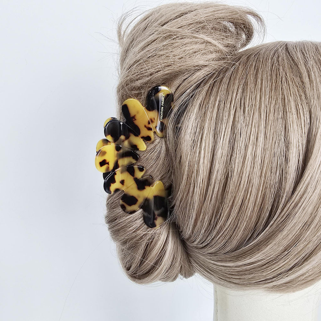 Art Big Crown Hair Claw Clip for Updo (4.1 Inch) / Elegance French Hair Pin / Hair Barrette for Woman